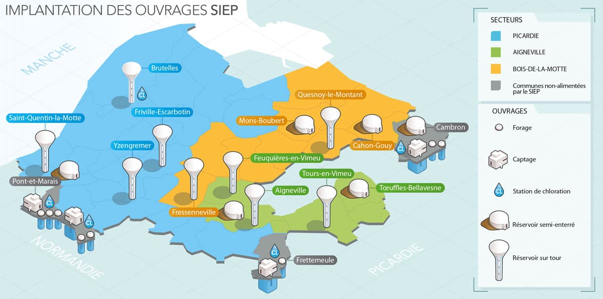 Carte des installations SIEP
